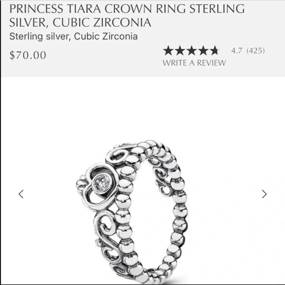 Pandora princess ring sterling silver - Picture 4 of 6